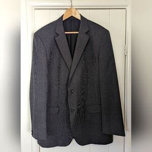 Boss by Hugo Boss Wool Sports Coat Jacket Blazer Academia Minimalist Preppy 46R